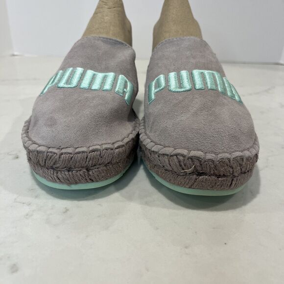 Puma Fenty x Rihanna Drizzle Bay Espadrille Slip On Slide Shoes SZ 8.5 Gray Teal - Picture 6 of 12